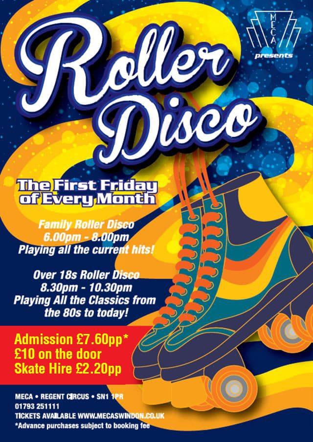 Over 18's Roller Disco March 2023 MECA Swindon